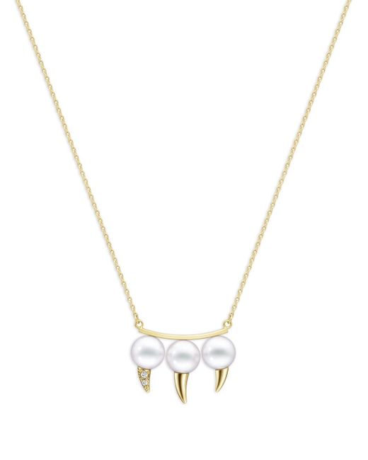 Tasaki 18kt yellow Collection Line Danger Fang pearl necklace