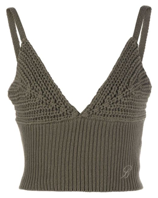 Blumarine V-neck knitted top