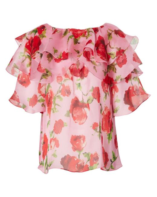 Carolina Herrera floral-print blouse