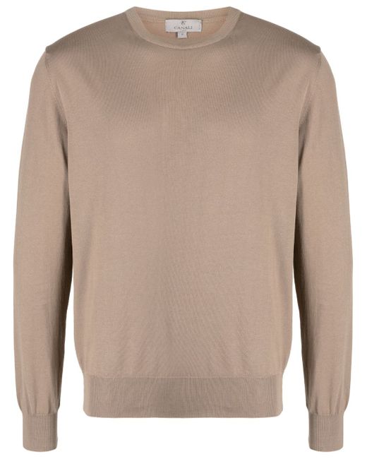 Canali round-neck knitted jumper