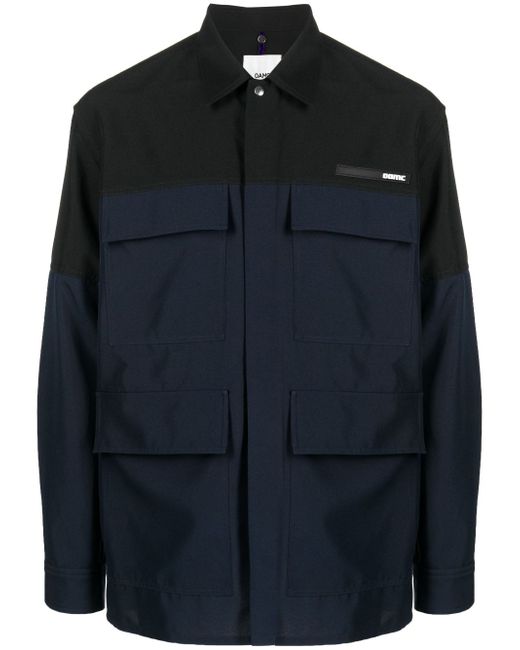 Oamc two-tone zip-up work jacket