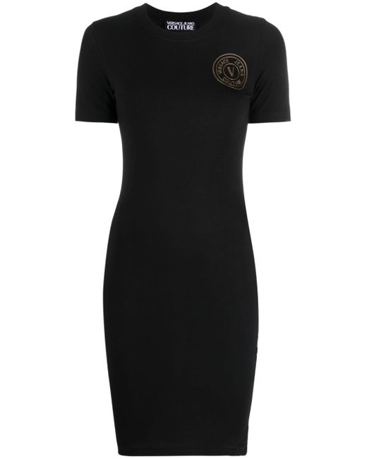 Versace Jeans Couture V-Emblem print T-shirt dress