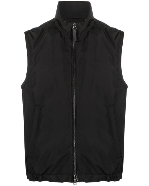 Canali padded zip-up gilet