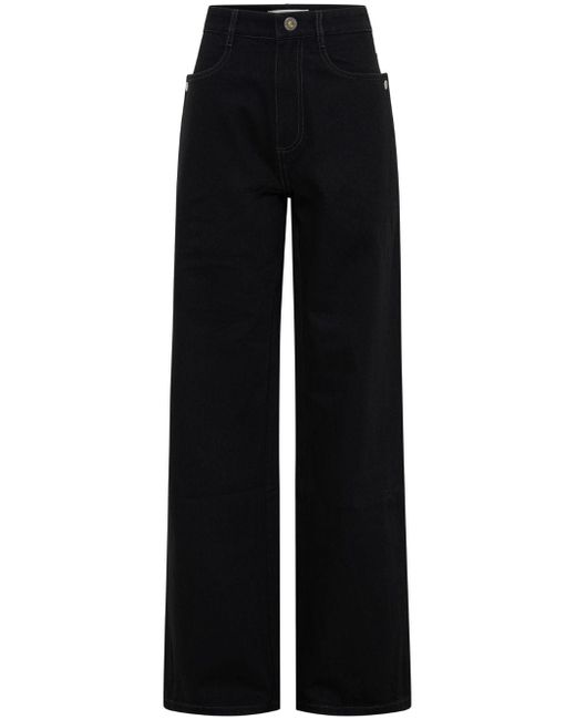 Dion Lee logo-patch straight-leg jeans