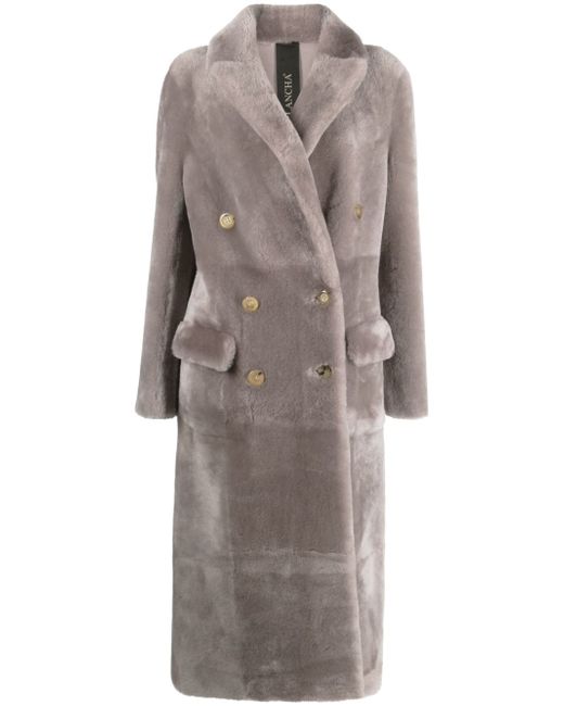 Blancha long-sleeve shearling coat