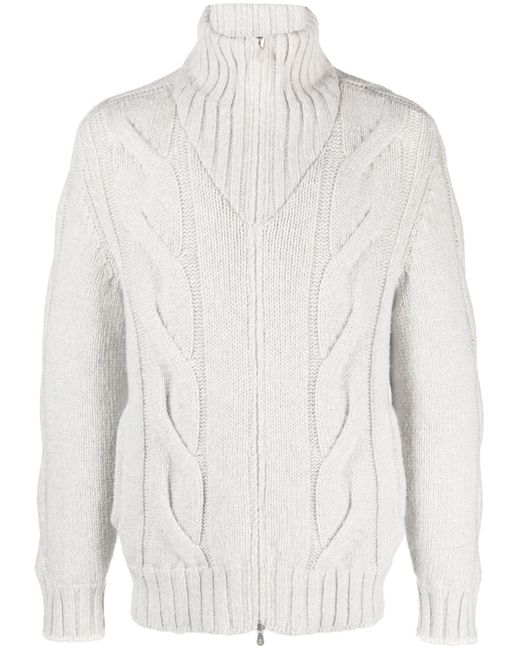 Brunello Cucinelli cable-knit padded jacket
