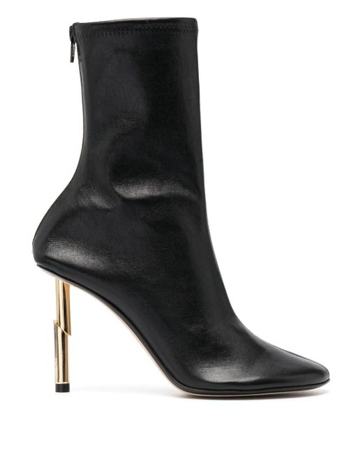 Lanvin vertical-seamed zipped leather boots