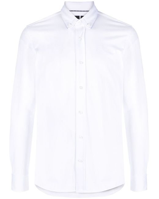 Boss long-sleeve cotton-blend shirt