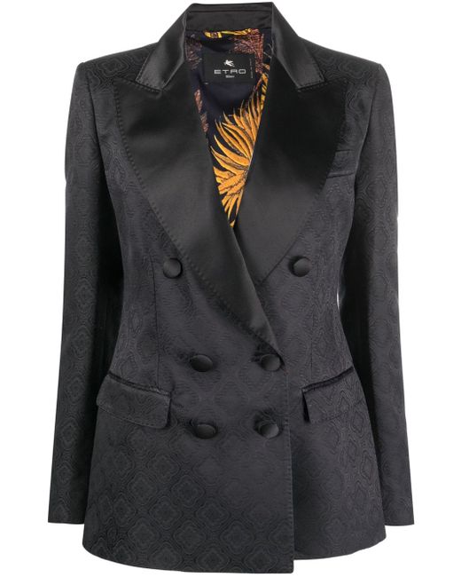 Etro patterned-jacquard satin blazer