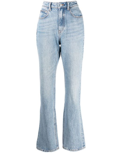 Alexander Wang Fly slim-cut high-waist jeans