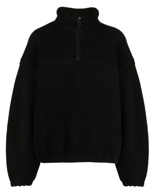 Alexander Wang embossed-logo half-zip sweatshirt