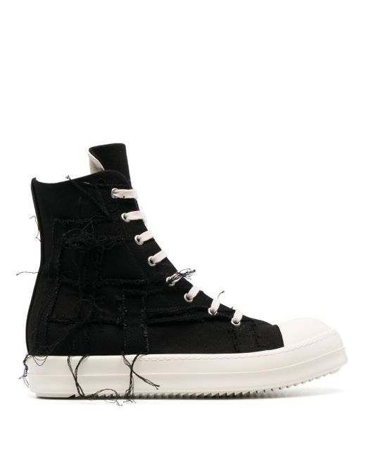 Rick Owens DRKSHDW distressed-effect lace-up high-top sneakers