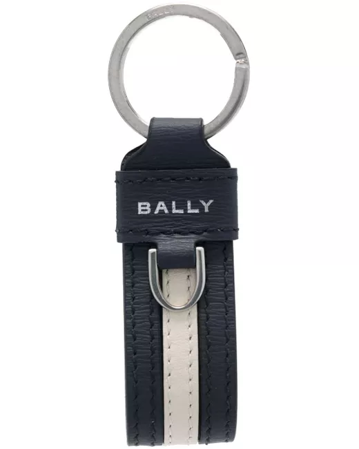 Bally logo-print leather keyring