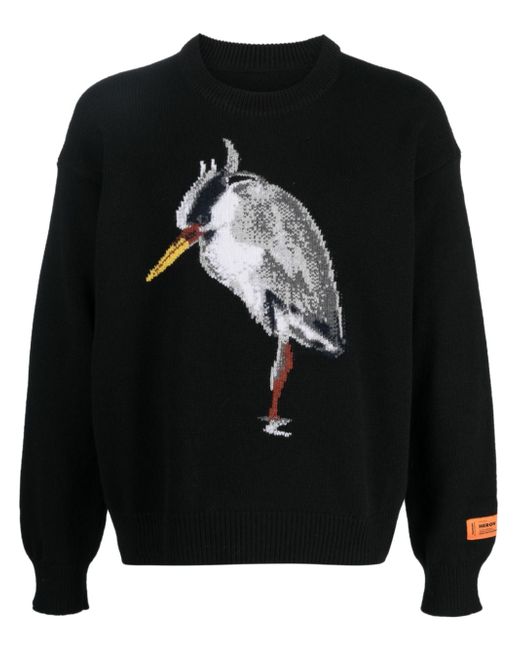 Heron Preston intarsia-knit wool-blend jumper