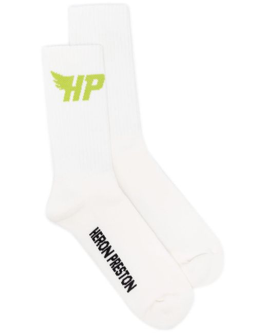 Heron Preston HP Fly logo-intarsia socks