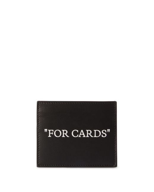 Off-White Quote leather cardholder