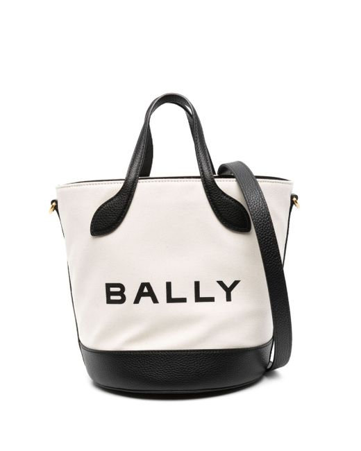 Bally logo-print leather tote bag