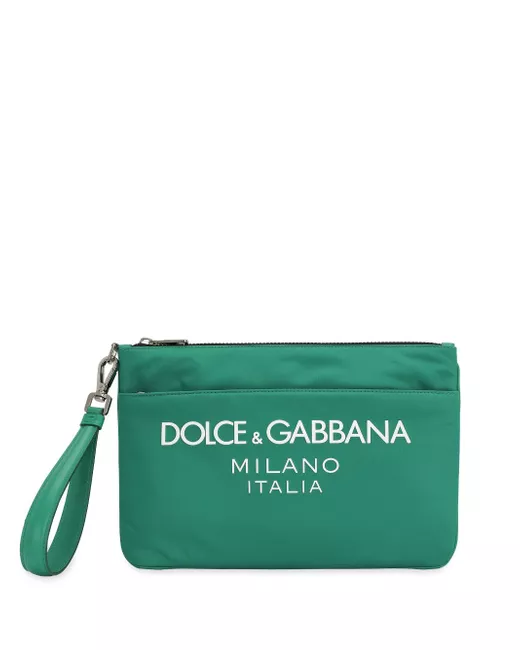 Dolce & Gabbana logo-print clutch bag
