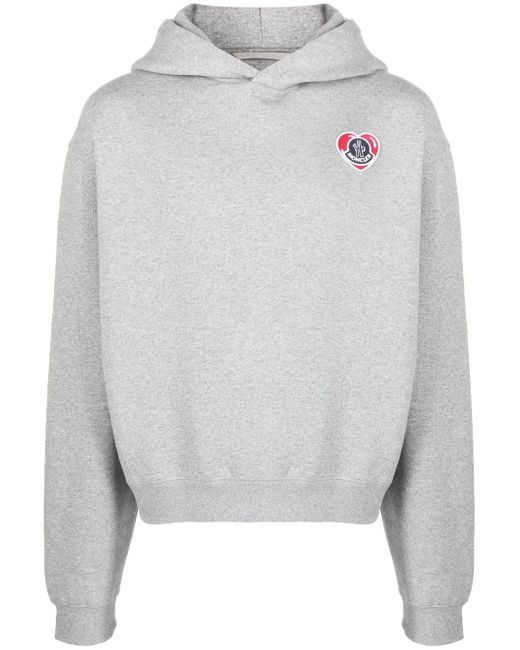 Moncler logo-appliqué cotton hoodie