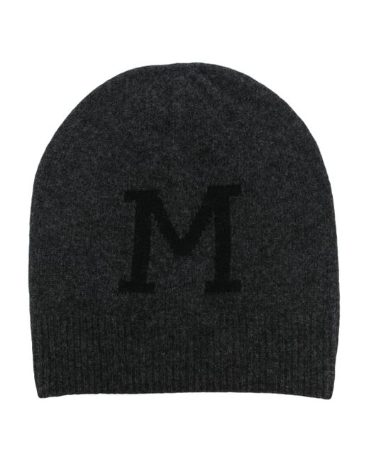 Moncler logo-print knitted beanie