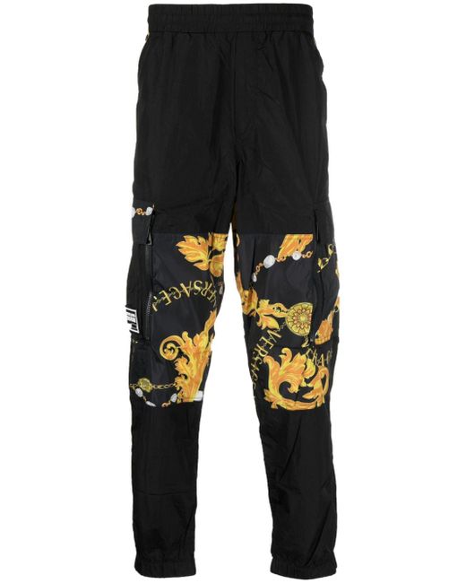 Versace Jeans Couture baroque-print panelled track pants