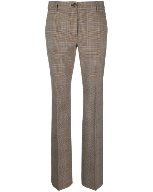 Moschino checked straight-leg trousers