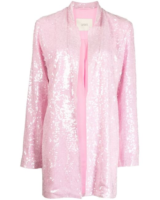 Lapointe sequin-embellished notched-collar blazer