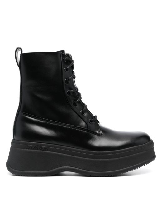 Calvin Klein 55mm lace-up leather boots