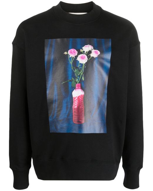 Msgm graphic-print organic-cotton sweatshirt