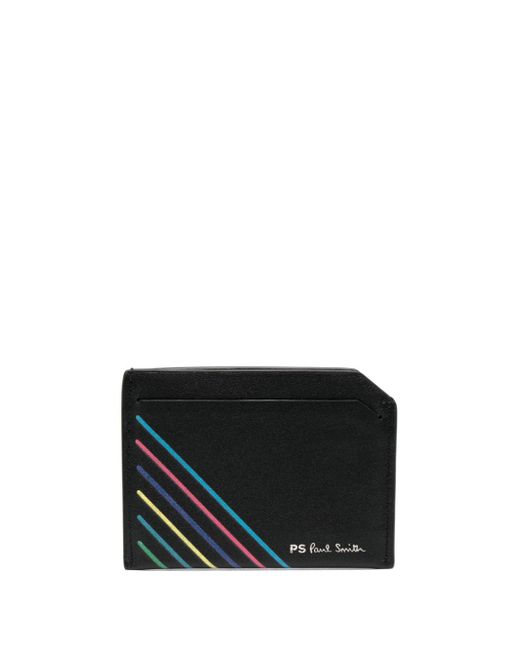 PS Paul Smith rainbow stripe-detail leather wallet