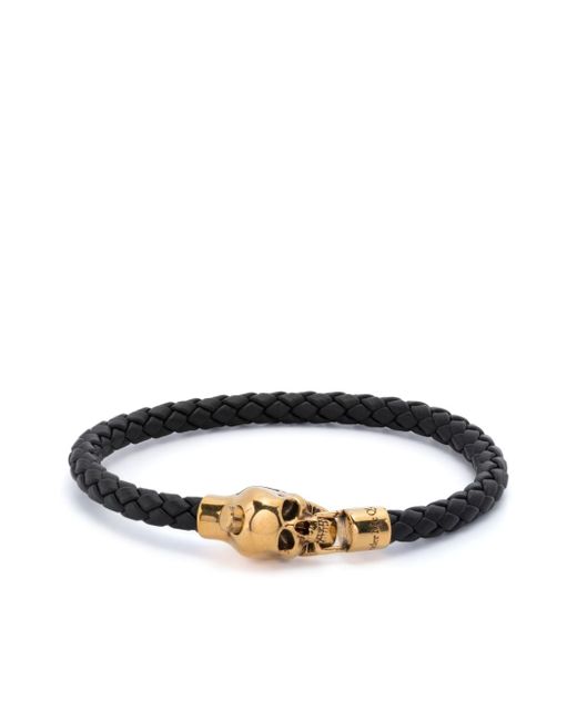 Alexander McQueen skull braided leather bracelet