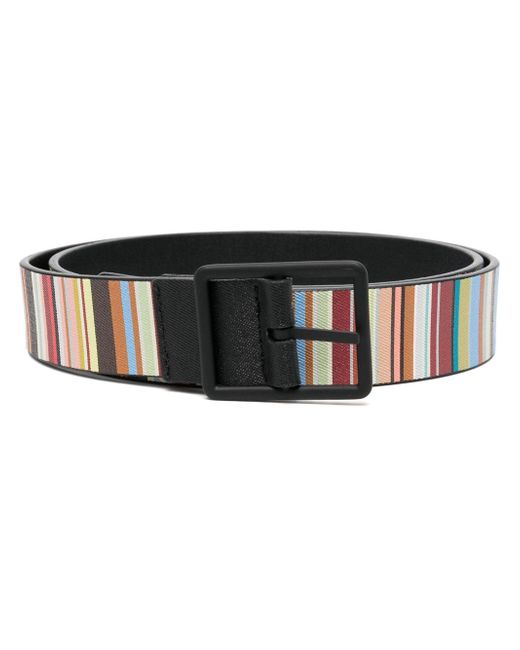 Paul Smith rainbow-stripe leather belt