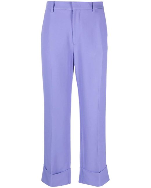 N.21 pressed-crease cropped trousers