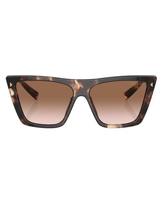 Prada square-frame tortoiseshell-effect sunglasses