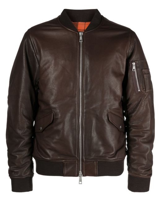 Giorgio Brato zip-up leather bomber jacket
