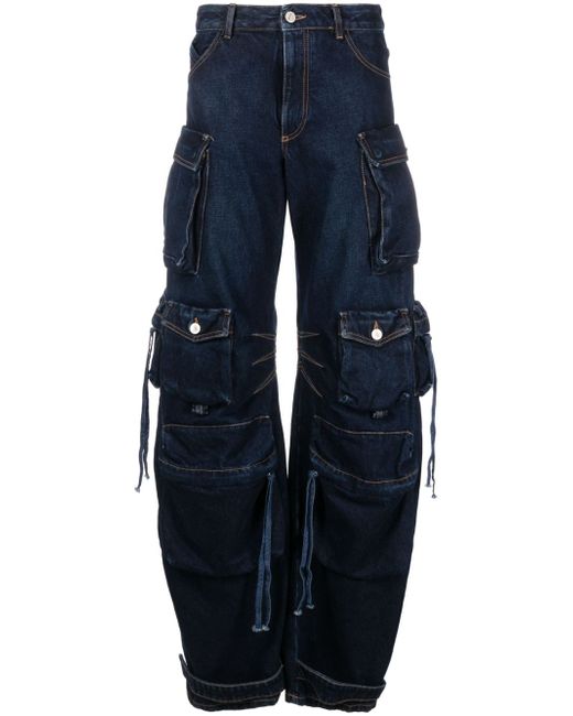 Attico Fern wide-leg cargo jeans