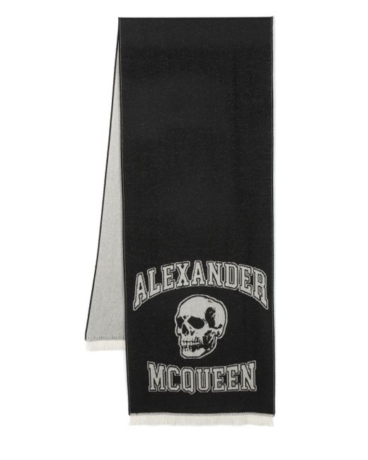 Alexander McQueen intarsia-knit logo scarf