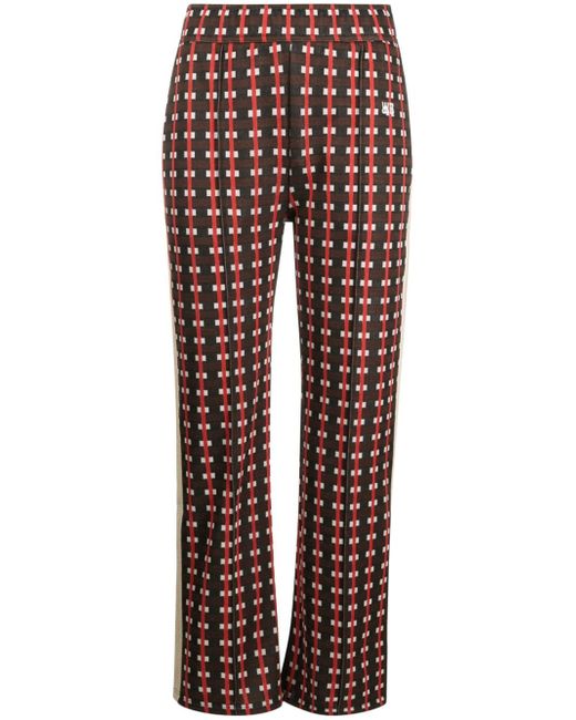 Wales Bonner check-print cropped trousers