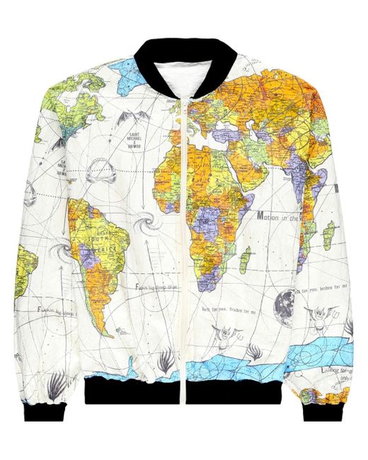 Saint Mxxxxxx World Map bomber jacket