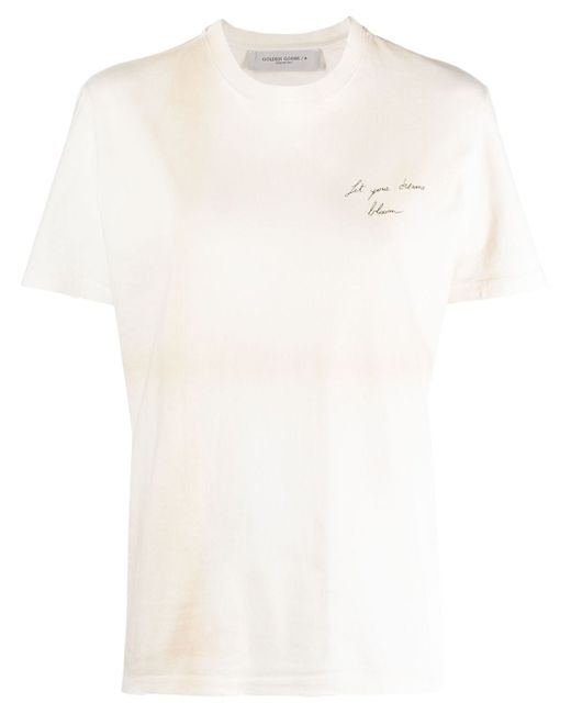 Golden Goose quote-print distressed T-shirt
