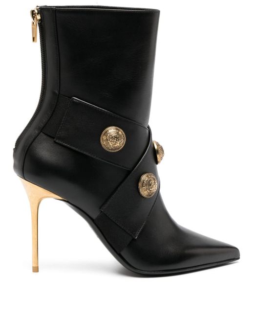 Balmain pointed-toe leather boots