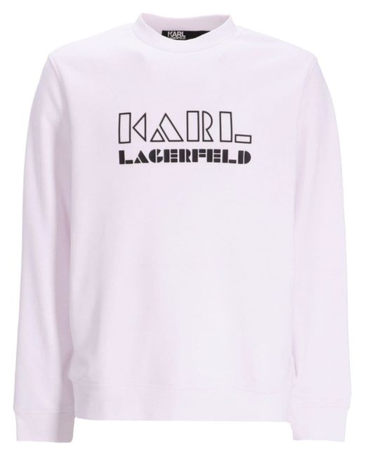 Karl Lagerfeld logo-print cotton sweatshirt