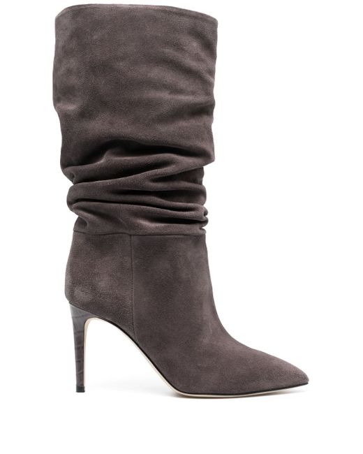 Paris Texas 90mm slouchy suede boots