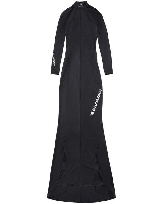 Balenciaga Sporty B long-sleeve maxi dress