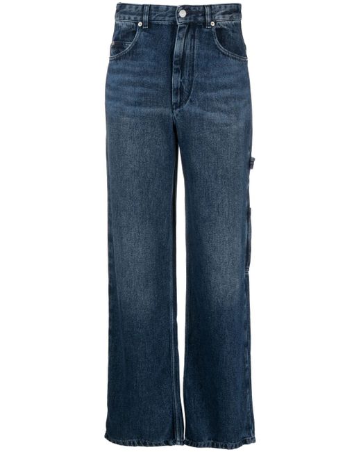 marant étoile straight-leg cotton jeans