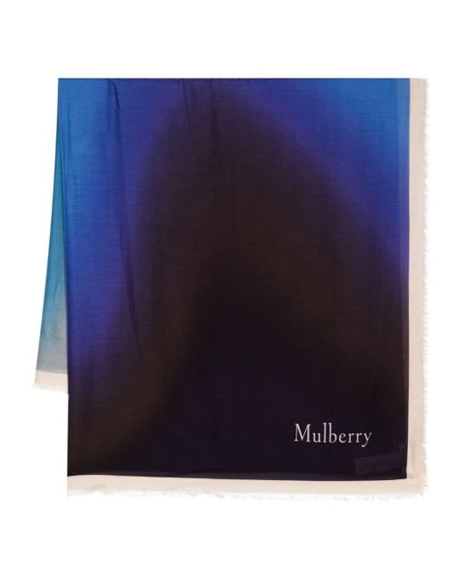 Mulberry Soft Wave logo-print scarf