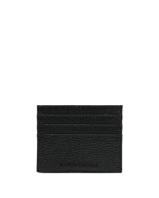 Emporio Armani logo-debossed leather cardholder