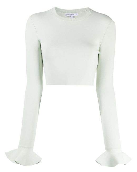 J.W.Anderson ruffle-detail cropped top