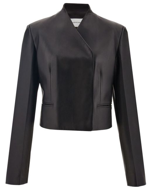 Ferragamo V-neck leather jacket
