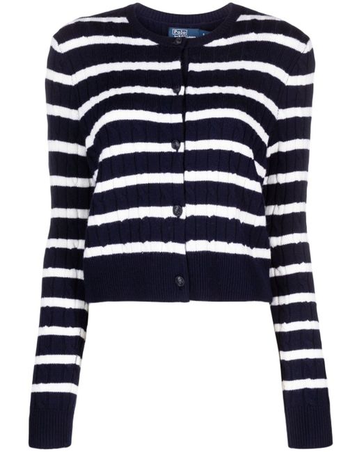 Polo Ralph Lauren stripe-print knit cardigan